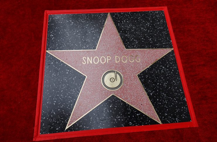 Rapper Snoop Dogg’s star is seen on the  “Hollywood Walk of Fame” in Los Angeles
