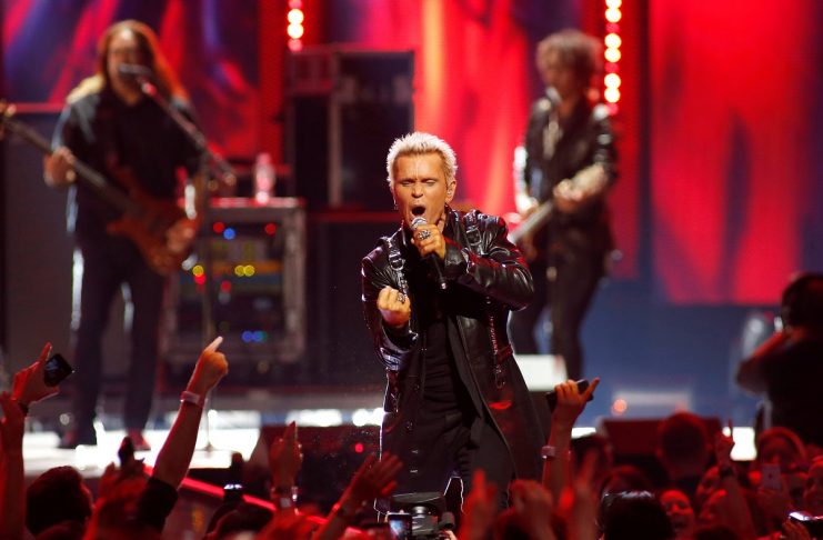 Billy Idol performs during the iHeartRadio Music Festival at The T-Mobile Arena in Las Vegas