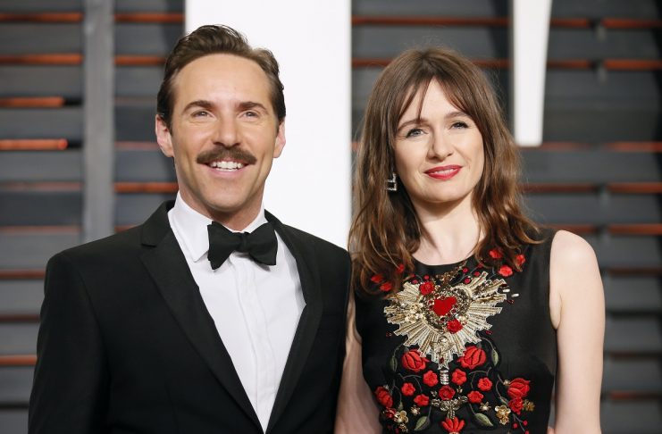 Emily Mortimer and Alessandro Nivola arrive at the 2015 Vanity Fair Oscar Party in Beverly Hills