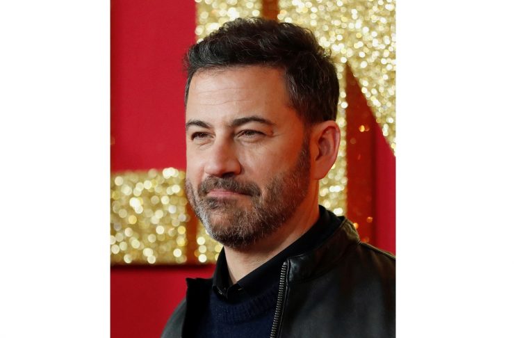Television host Jimmy Kimmel poses at a premiere for the movie Dumplin’ in Los Angeles, California