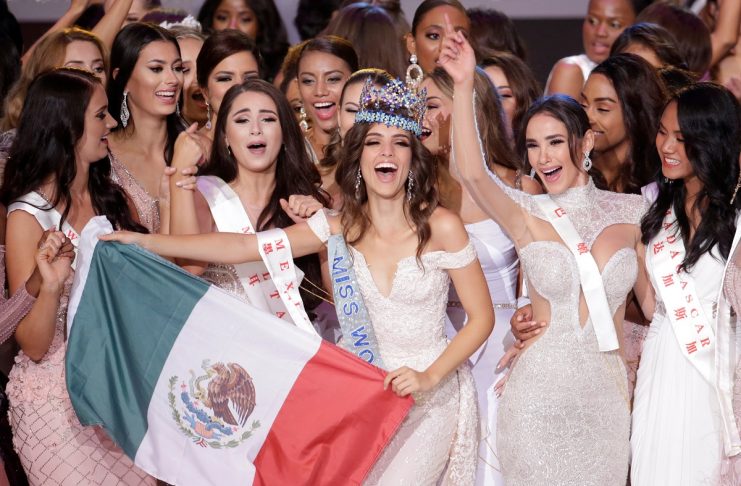 Miss Mexico Vanessa Ponce de Leon, 26, celebrates after winning the Miss World 2018 title in Sanya