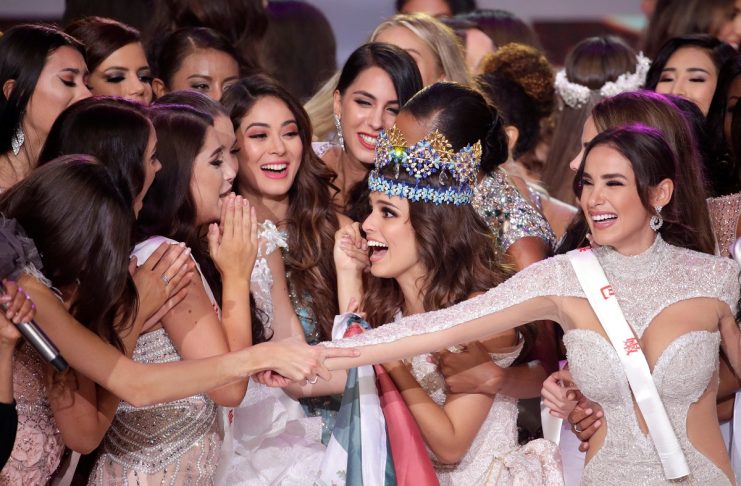 Miss Mexico Vanessa Ponce de Leon, 26, reacts after winning the Miss World 2018 title in Sanya