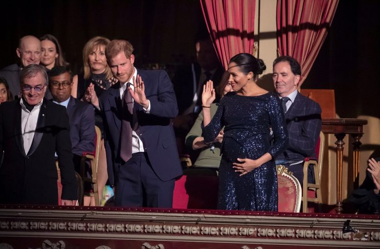 Britain’s Prince Harry and Meghan, Duchess of Sussex attend the premiere of Cirque du Soleil’s ‘Totem’ at the Royal Albert Hall in London