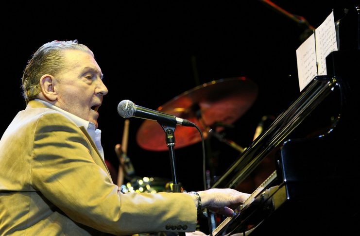 Jerry Lee Lewis performs during his concert in Budapest
