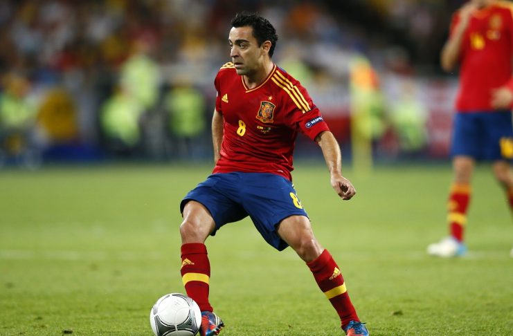 Spain’s Hernandez controls the ball during their Euro 2012 final soccer match against Italy at the Olympic stadium in Kiev