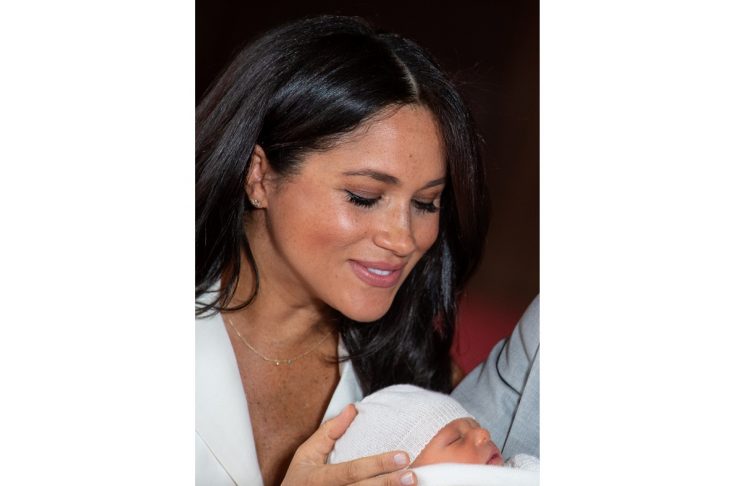 Britain’s Prince Harry and Meghan, Duchess of Sussex with their baby son at Windsor Castle