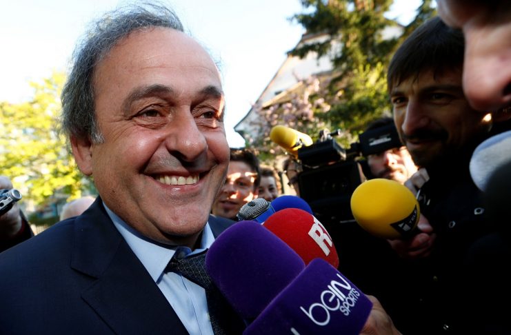 UEFA President Michel Platini arrives for a hearing at the Court of Arbitration for Sport (CAS) in an appeal against FIFA’s ethics committee’s ban, in Lausanne, Switzerland