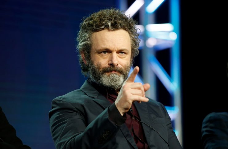 Cast member Michael Sheen participates on a panel for the Amazon Series “Good Omens”, during the Television Critics Association (TCA) Winter Press Tour in Pasadena