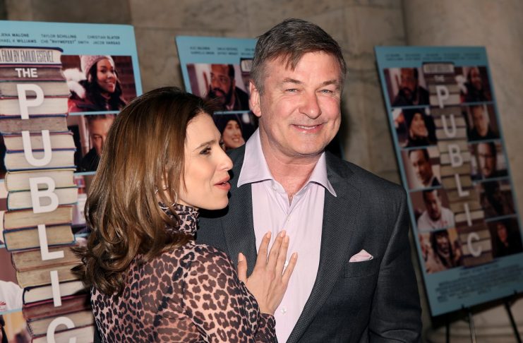 Hilaria Baldwin and Alec Baldwin arrive for the premiere of “The Public” at the New York Public Library in New York, U.S., April 1, 2019. REUTERS/Caitlin Ochs
