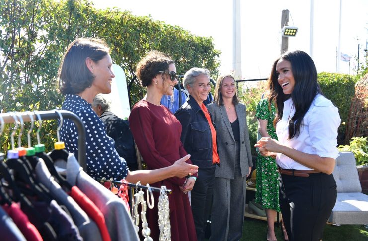 Britain’s Meghan, Duchess of Sussex, attends the launching of the Smart Works capsule collection in London