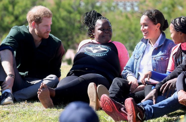 Britain’s Prince Harry and his wife Meghan visit South Africa