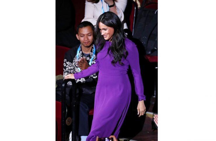 Britain’s Meghan, the Duchess of Sussex, attends at the One Young World Summit in London