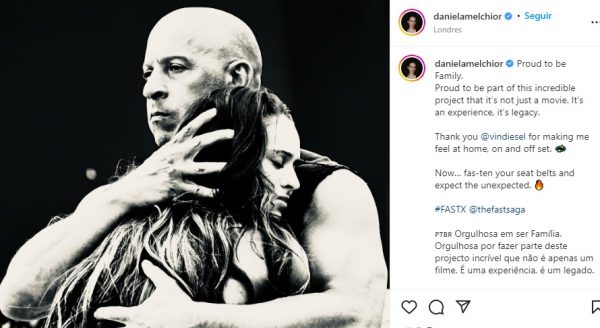 Daniela Melchior ao lado de Vin Diesel: veja o trailer de