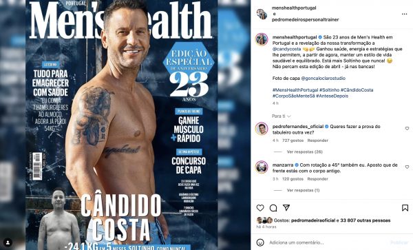 Cândido Costa é capa da "Men's Health"
